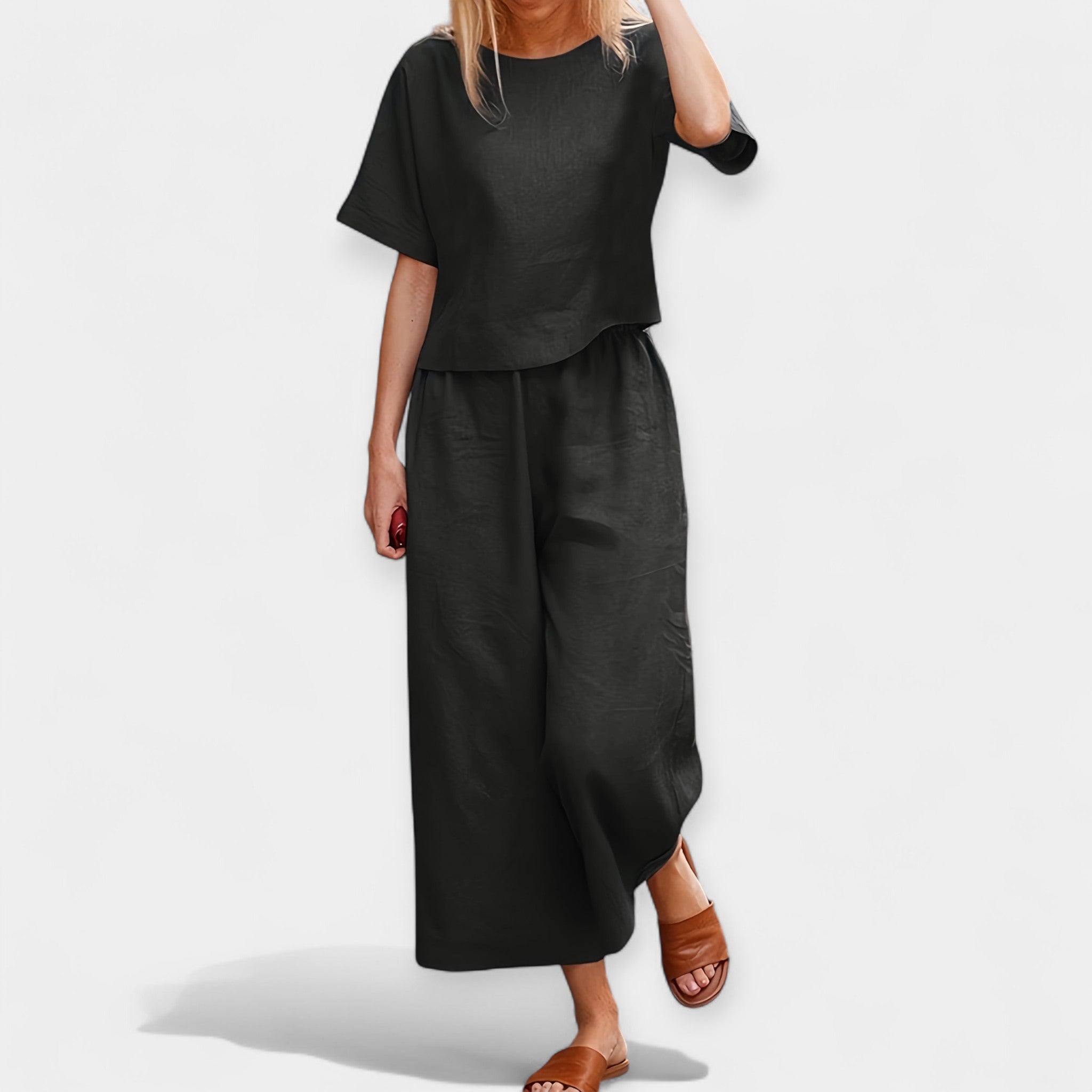 Ensemble Pantalon Aérien avec Manches Courtes