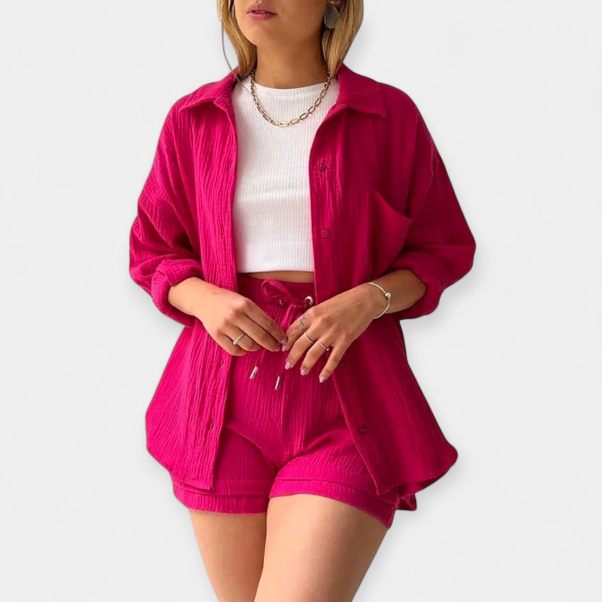 Ensemble d'Été Bicolore - Top et Short