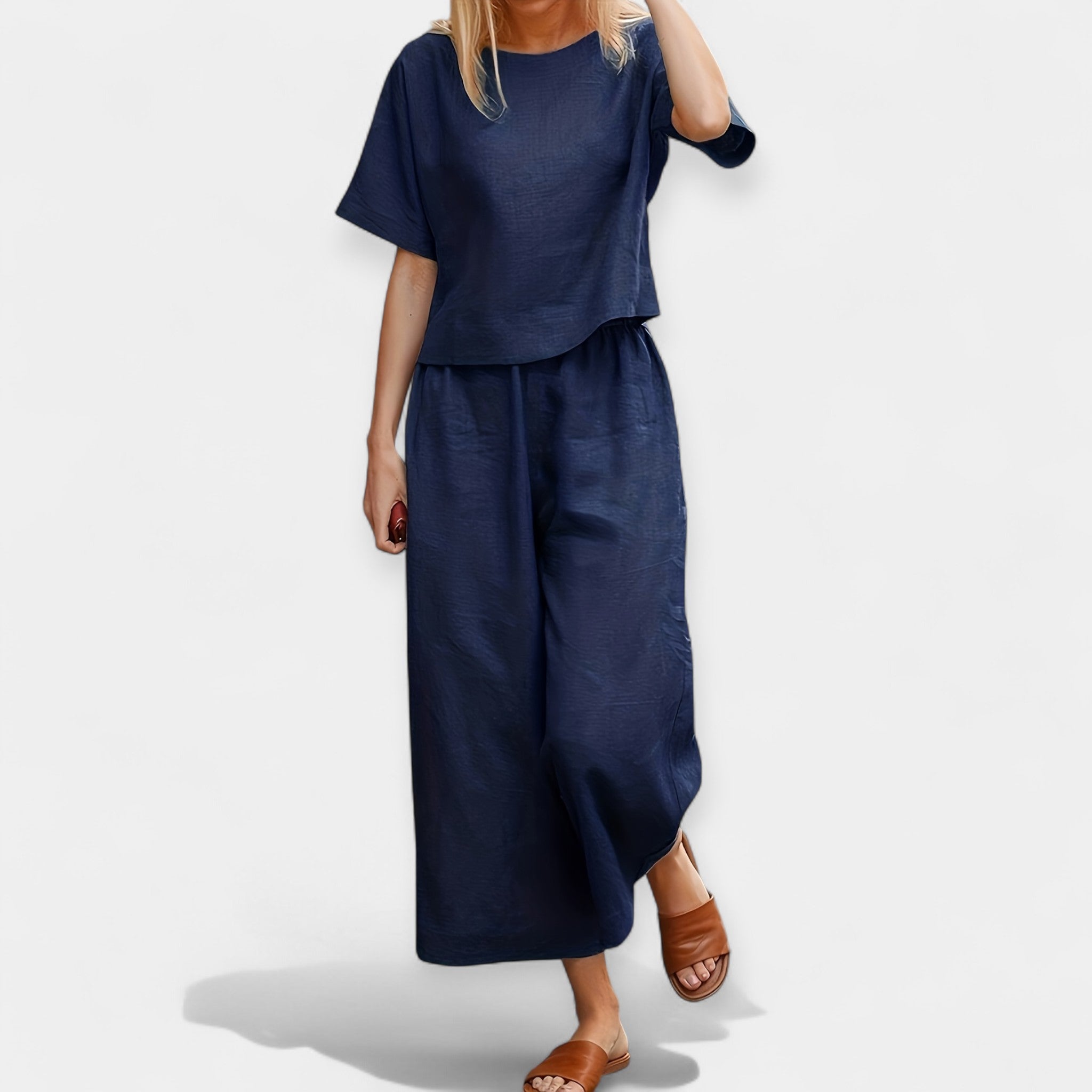 Ensemble Pantalon Aérien avec Manches Courtes