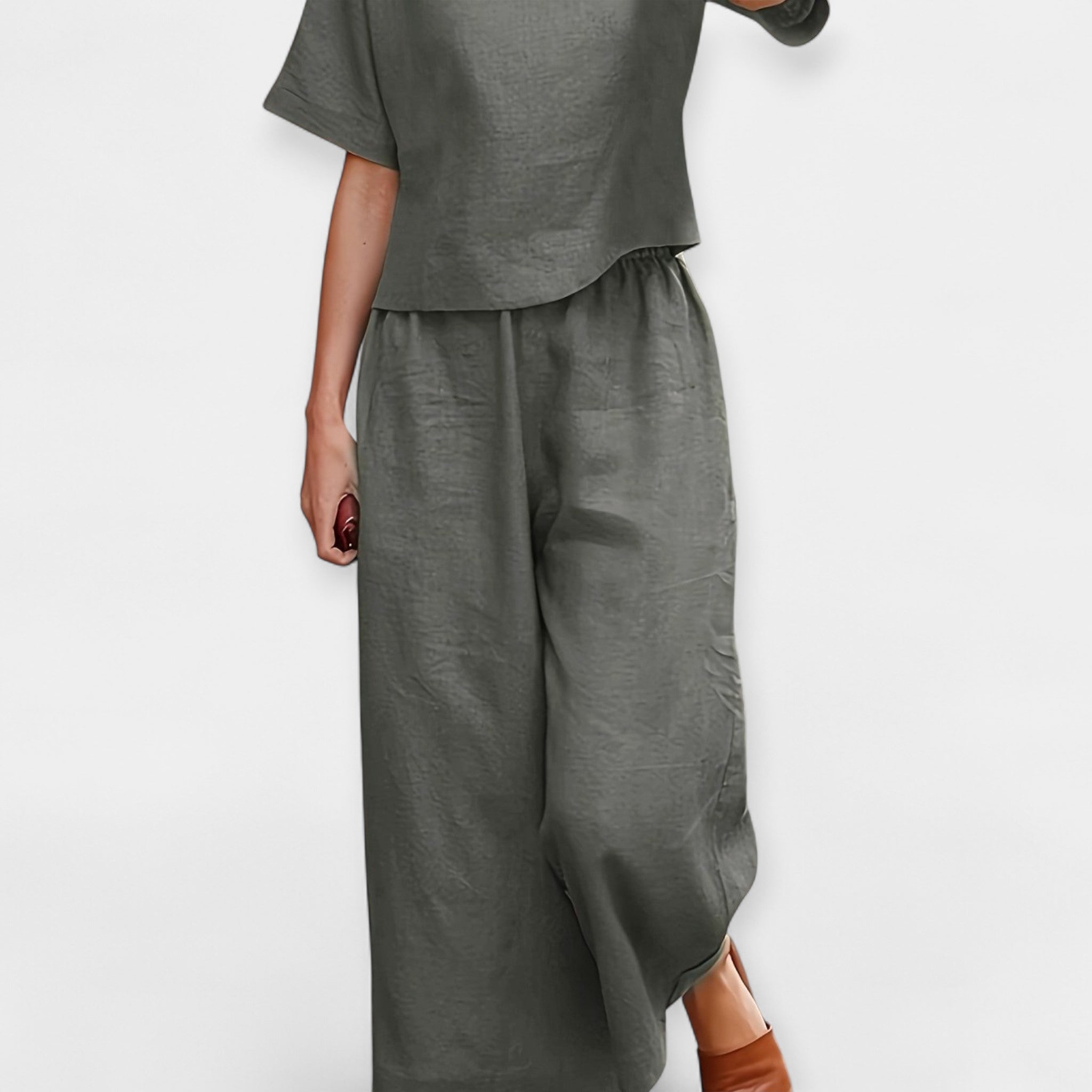 Ensemble Pantalon Aérien avec Manches Courtes