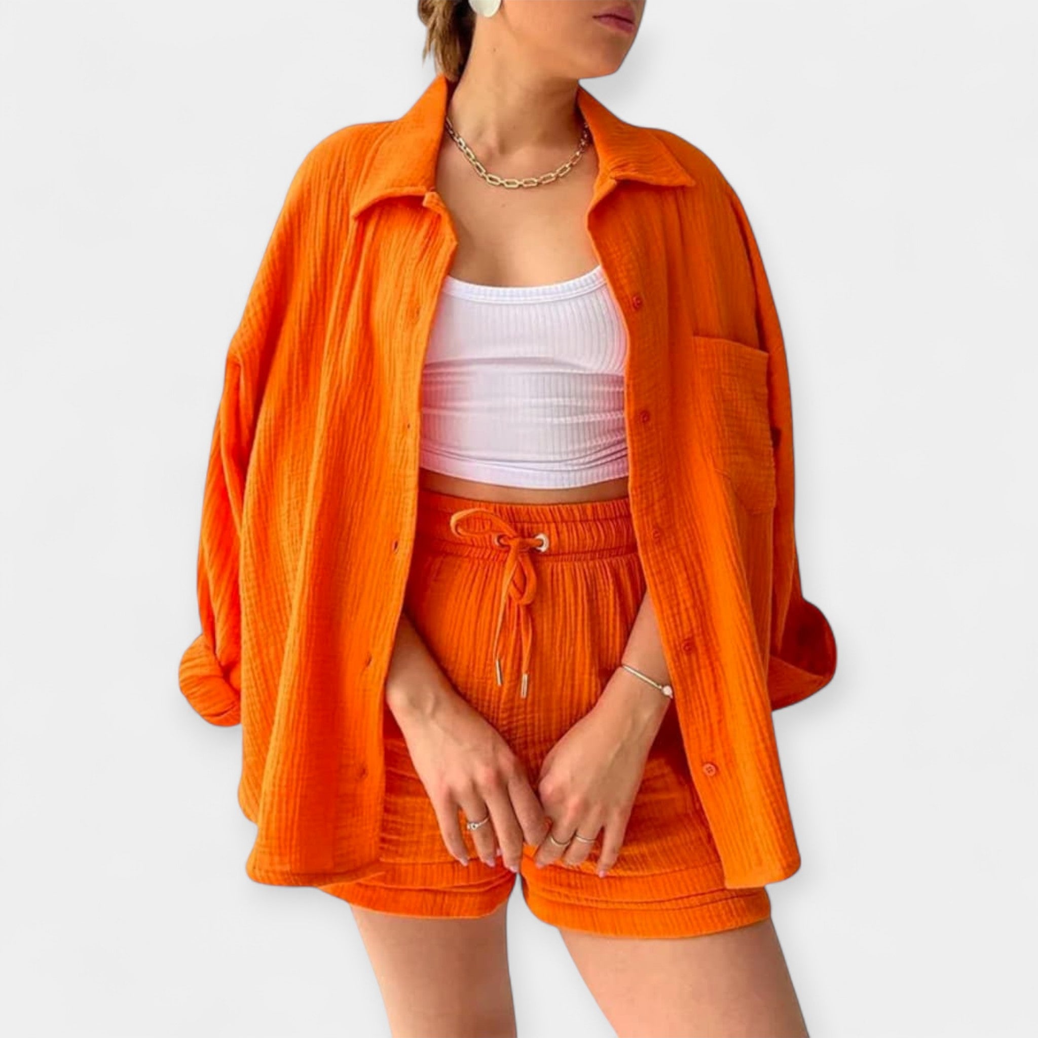 Ensemble d'Été Bicolore - Top et Short