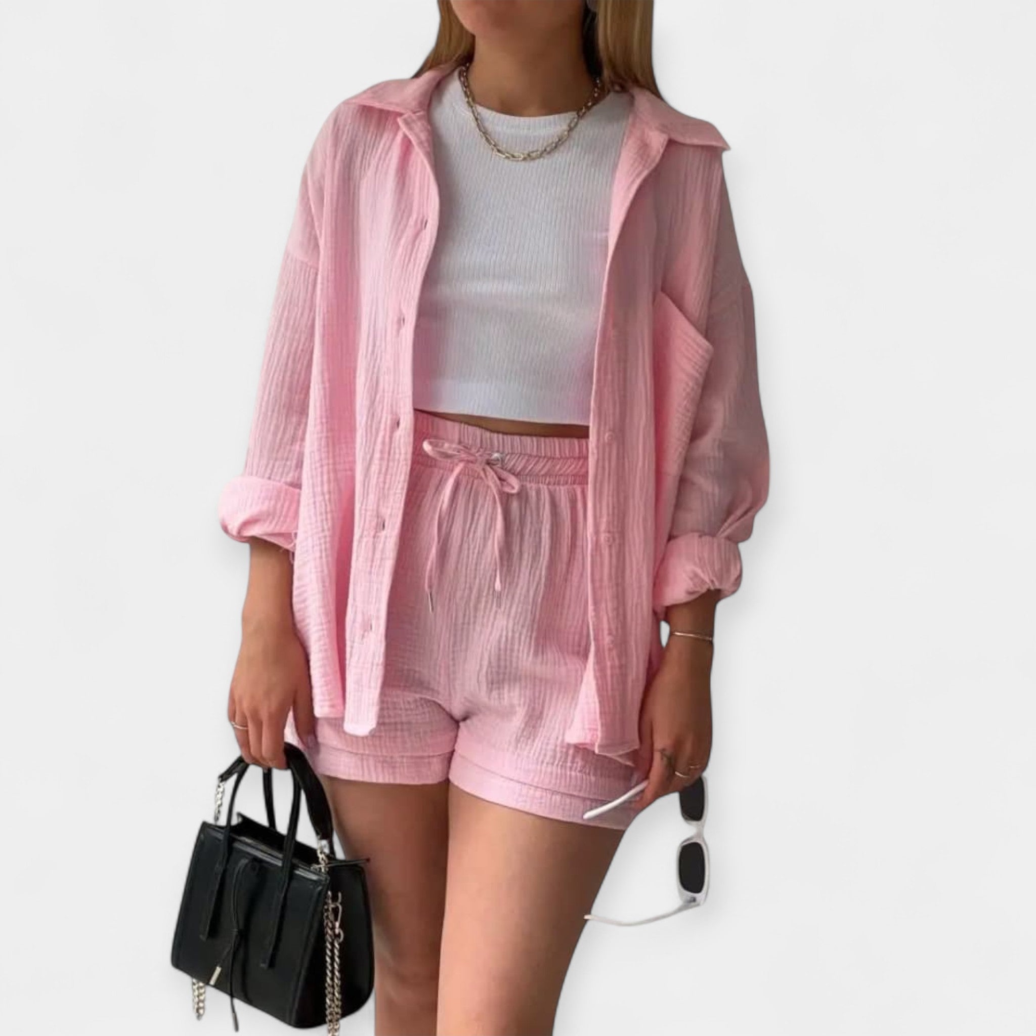 Ensemble d'Été Bicolore - Top et Short