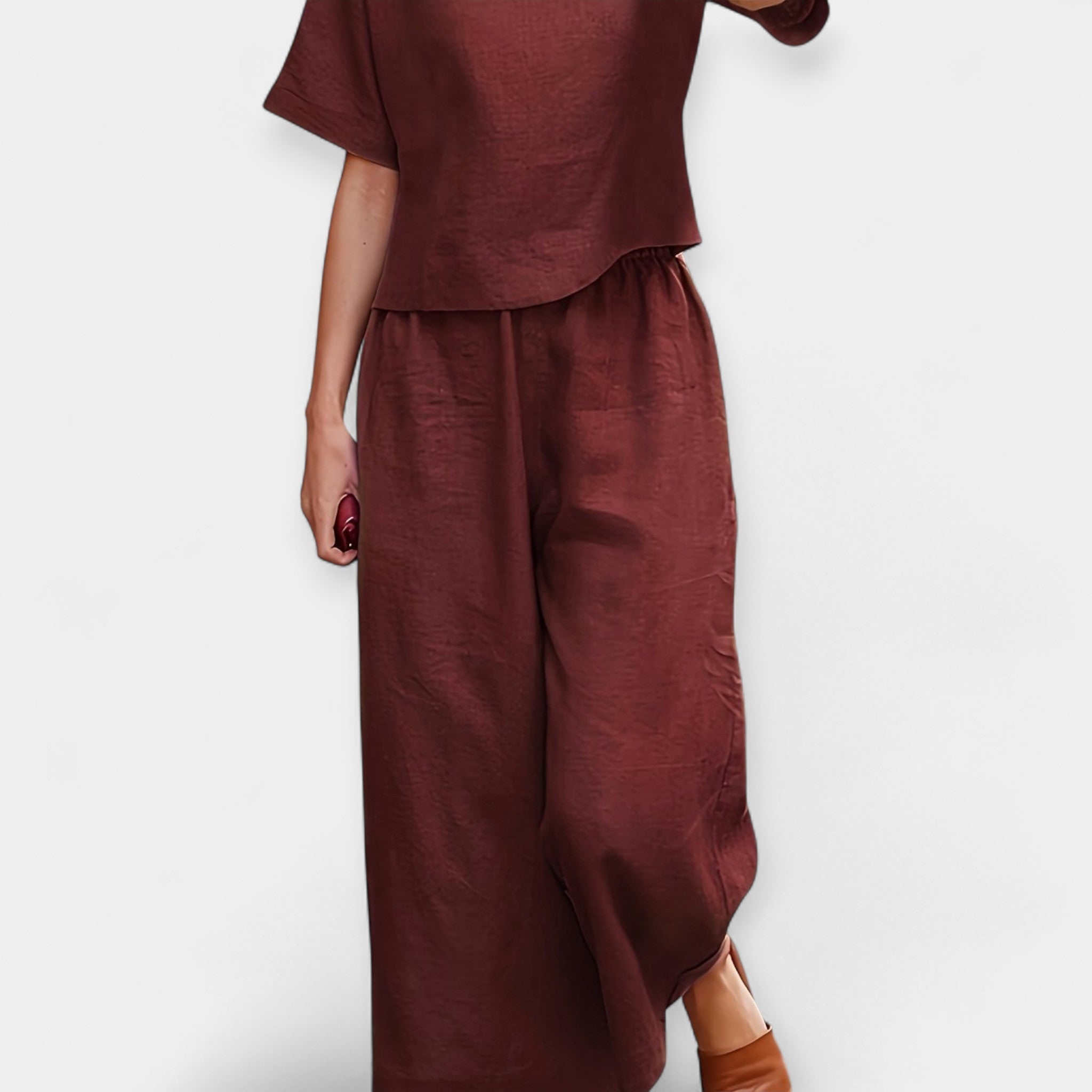 Ensemble Pantalon Aérien avec Manches Courtes