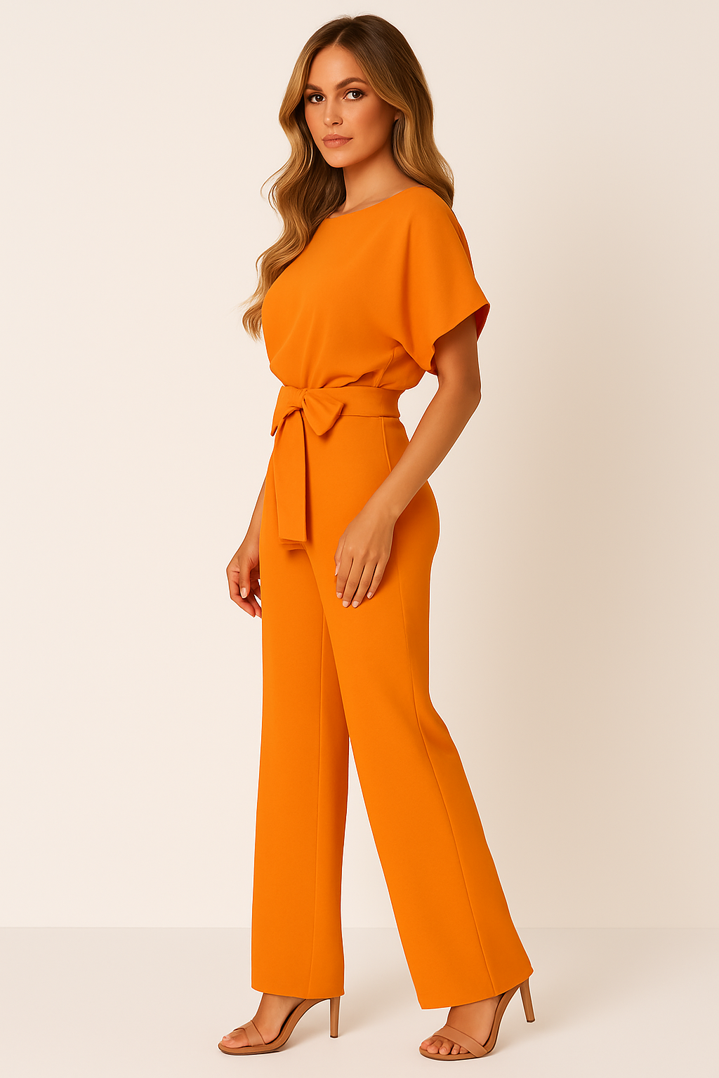 Combinaison Élégante avec Ceinture Ajustable