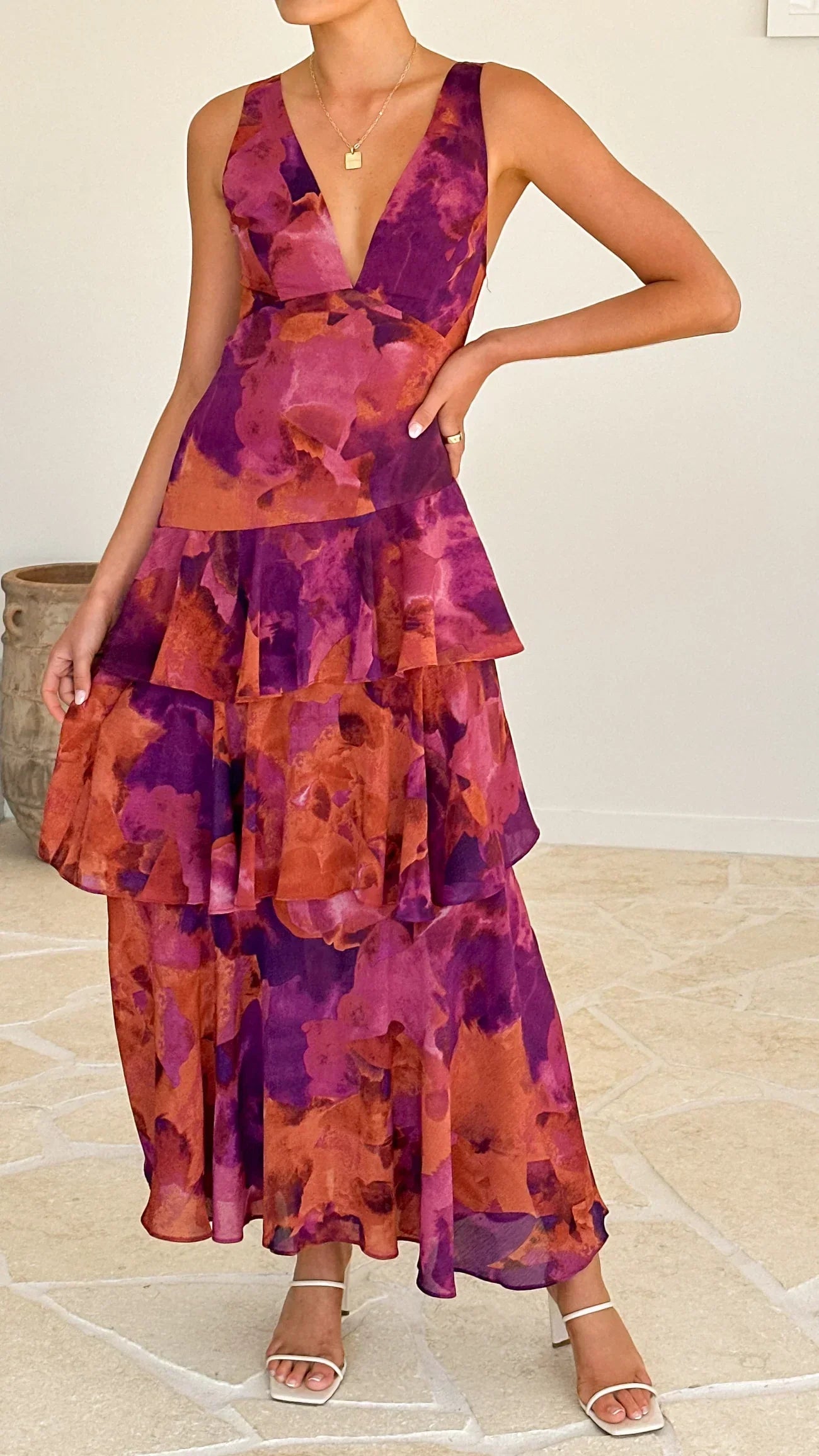 Teresa™ | Robe Longue Fluide – Élégance Estivale Assurée