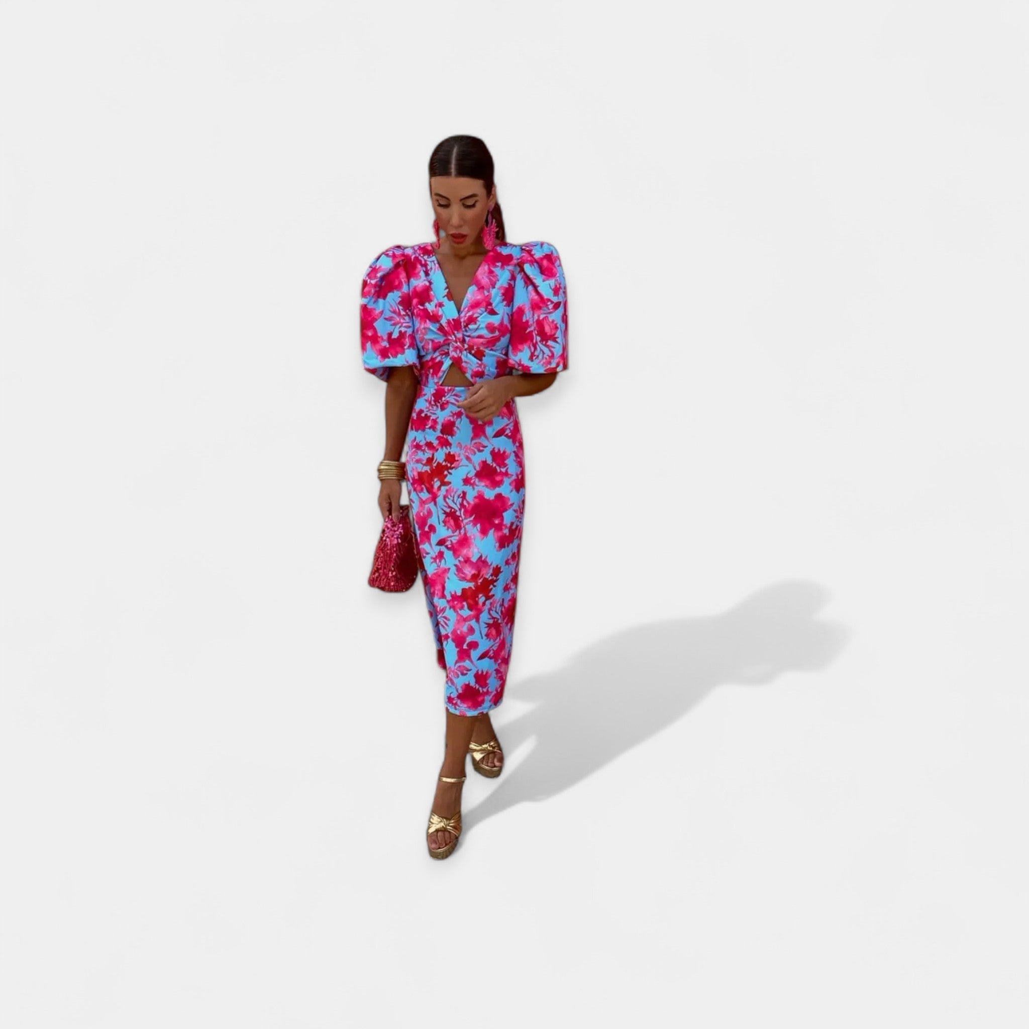 Robe à Volants avec Manches