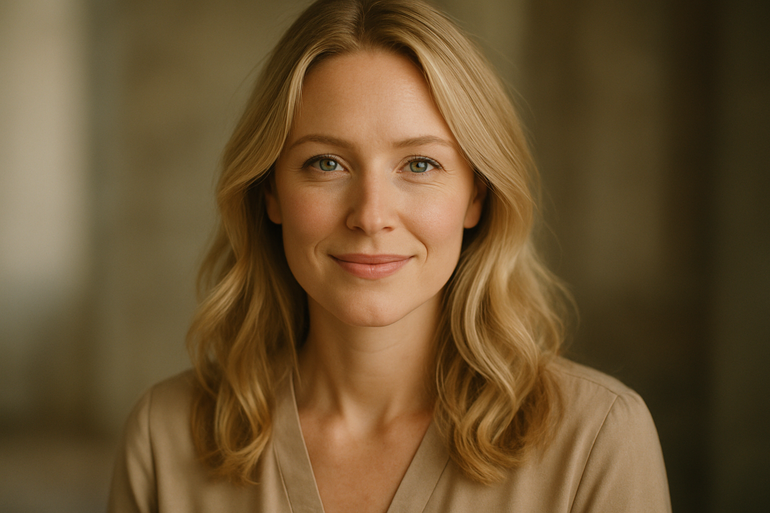 blonde vrouw portret foto