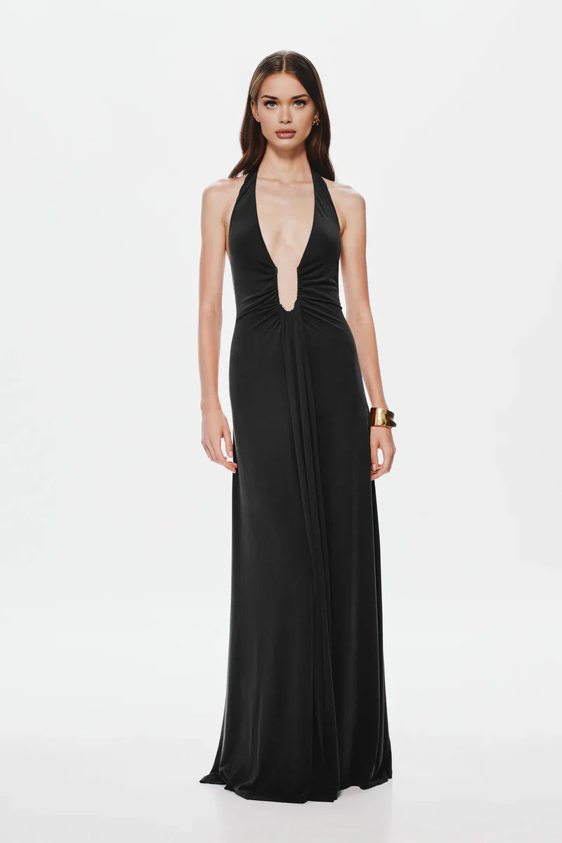 Valeria™ | Robe Longue Élégante – Minimalisme & Sensualité Réunis