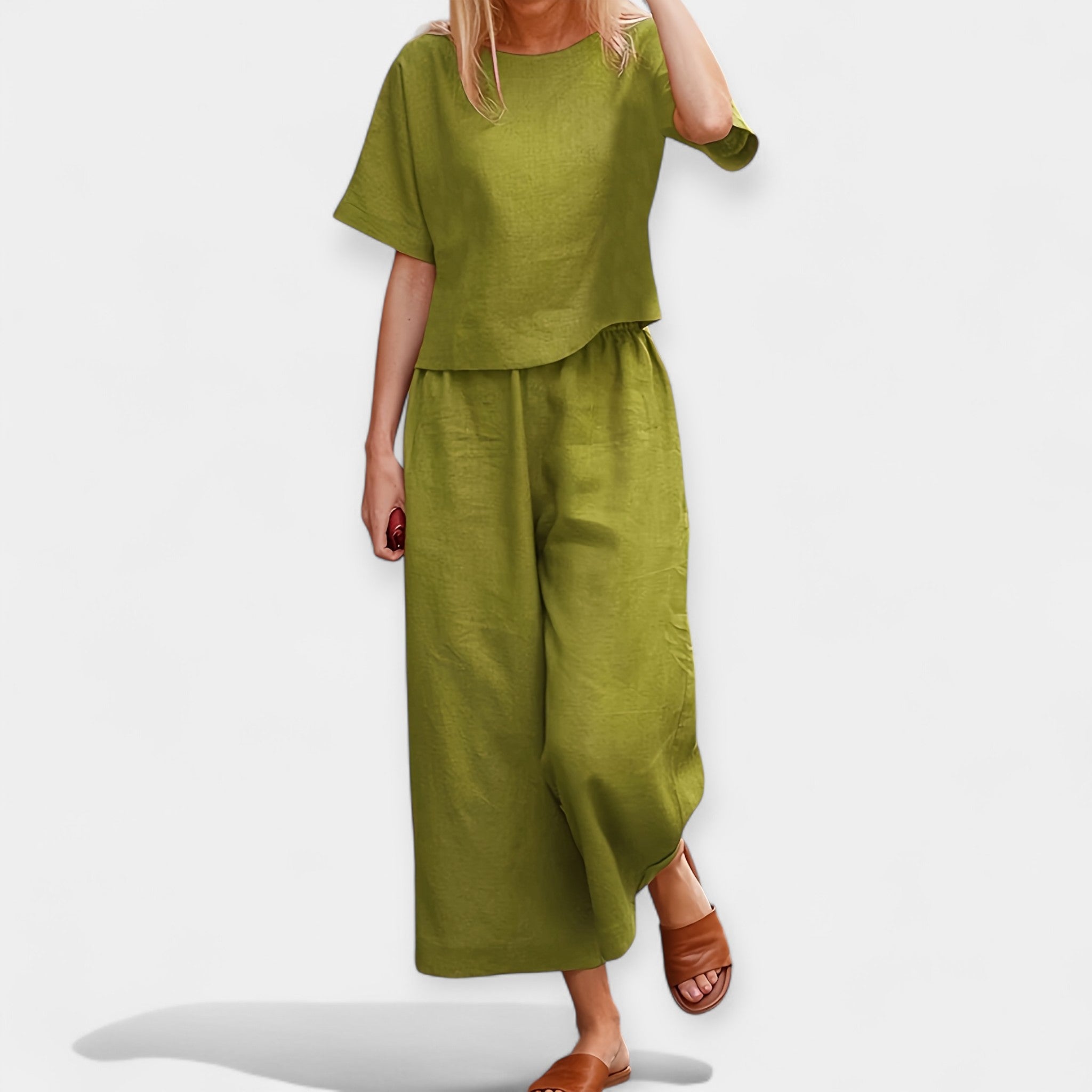 Ensemble Pantalon Aérien avec Manches Courtes