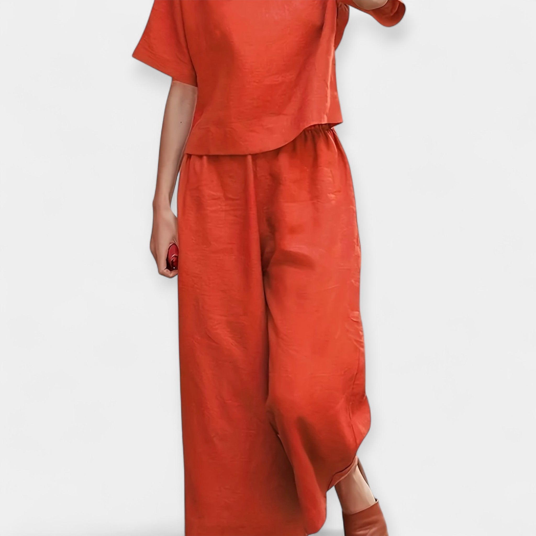 Ensemble Pantalon Aérien avec Manches Courtes