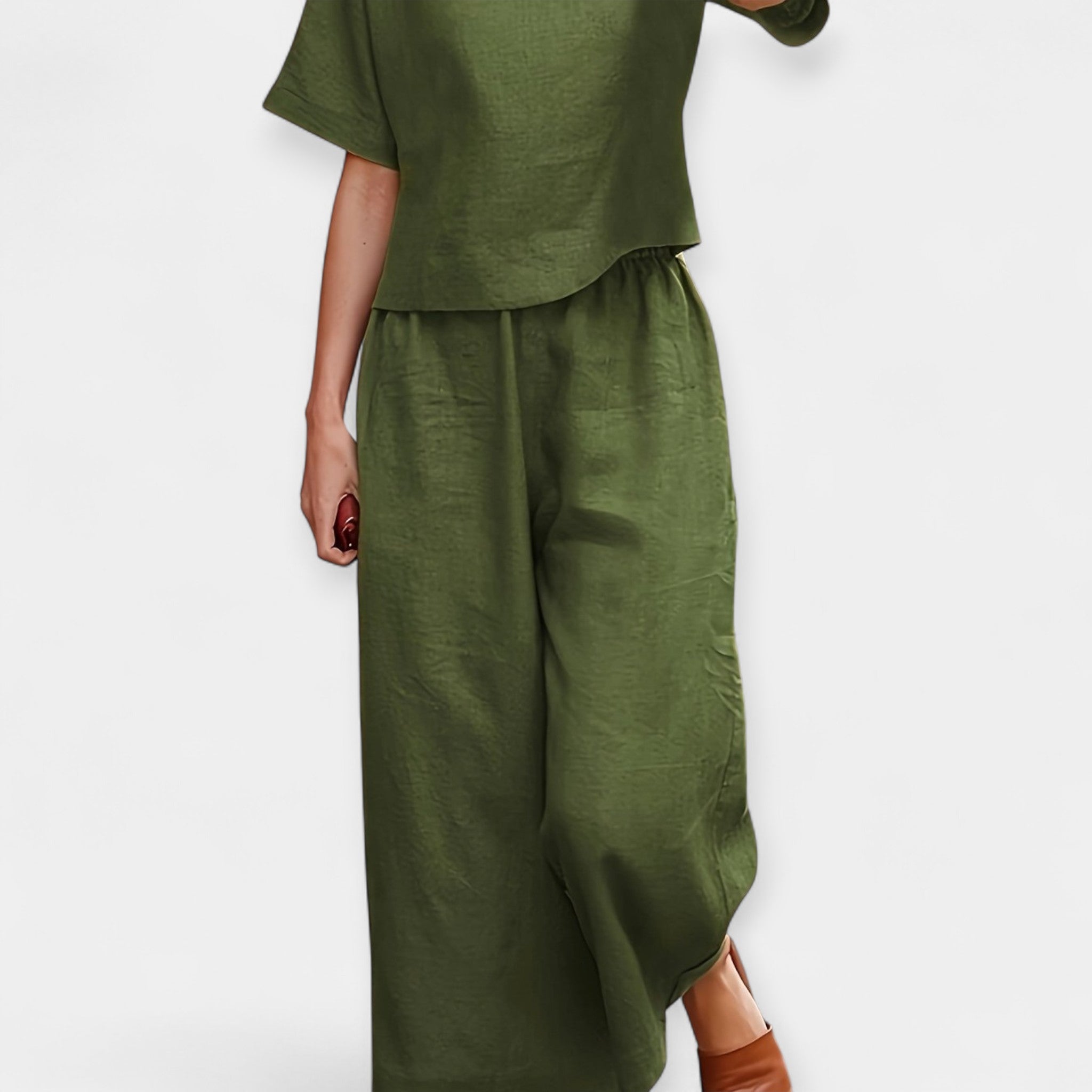 Ensemble Pantalon Aérien avec Manches Courtes