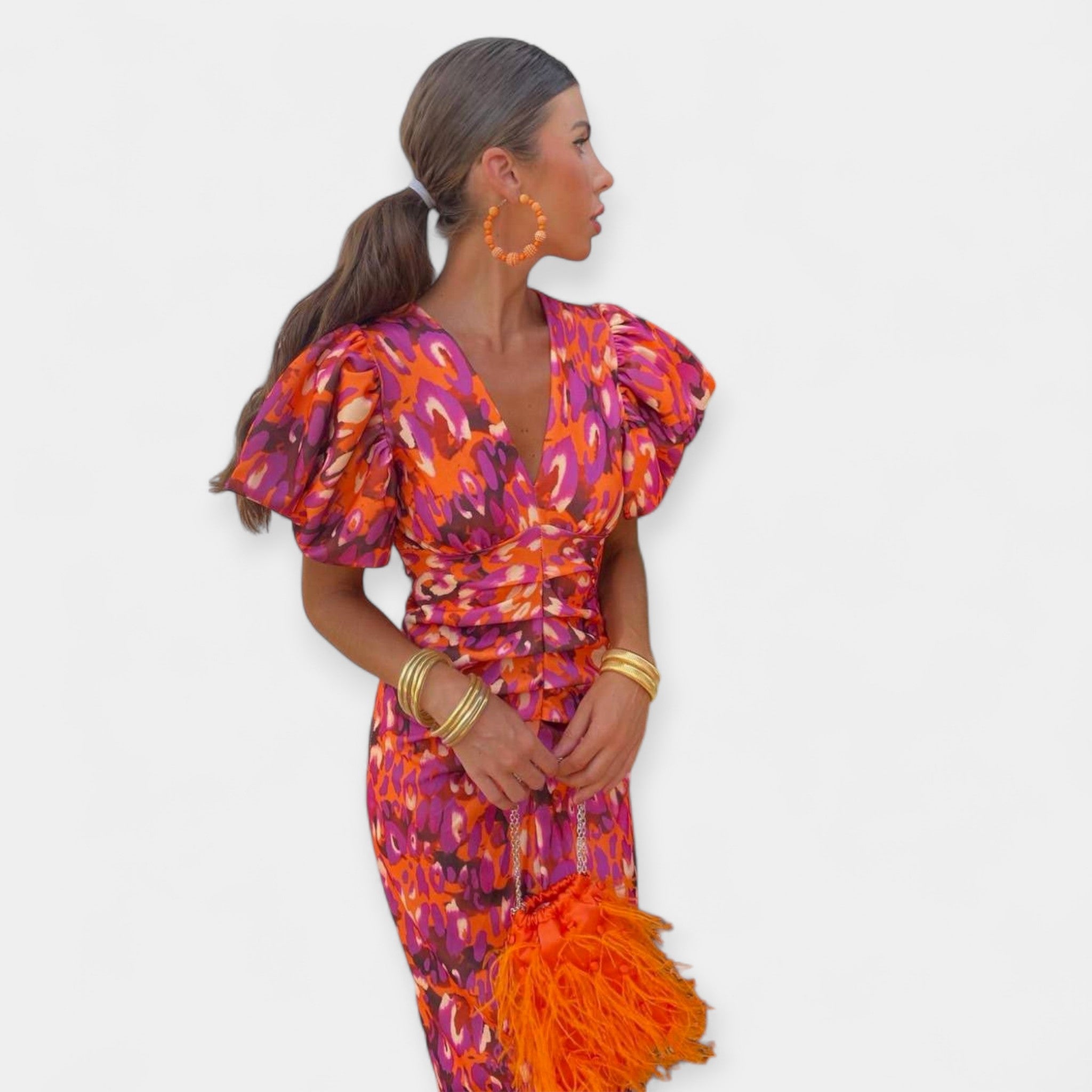 Robe à Volants avec Manches
