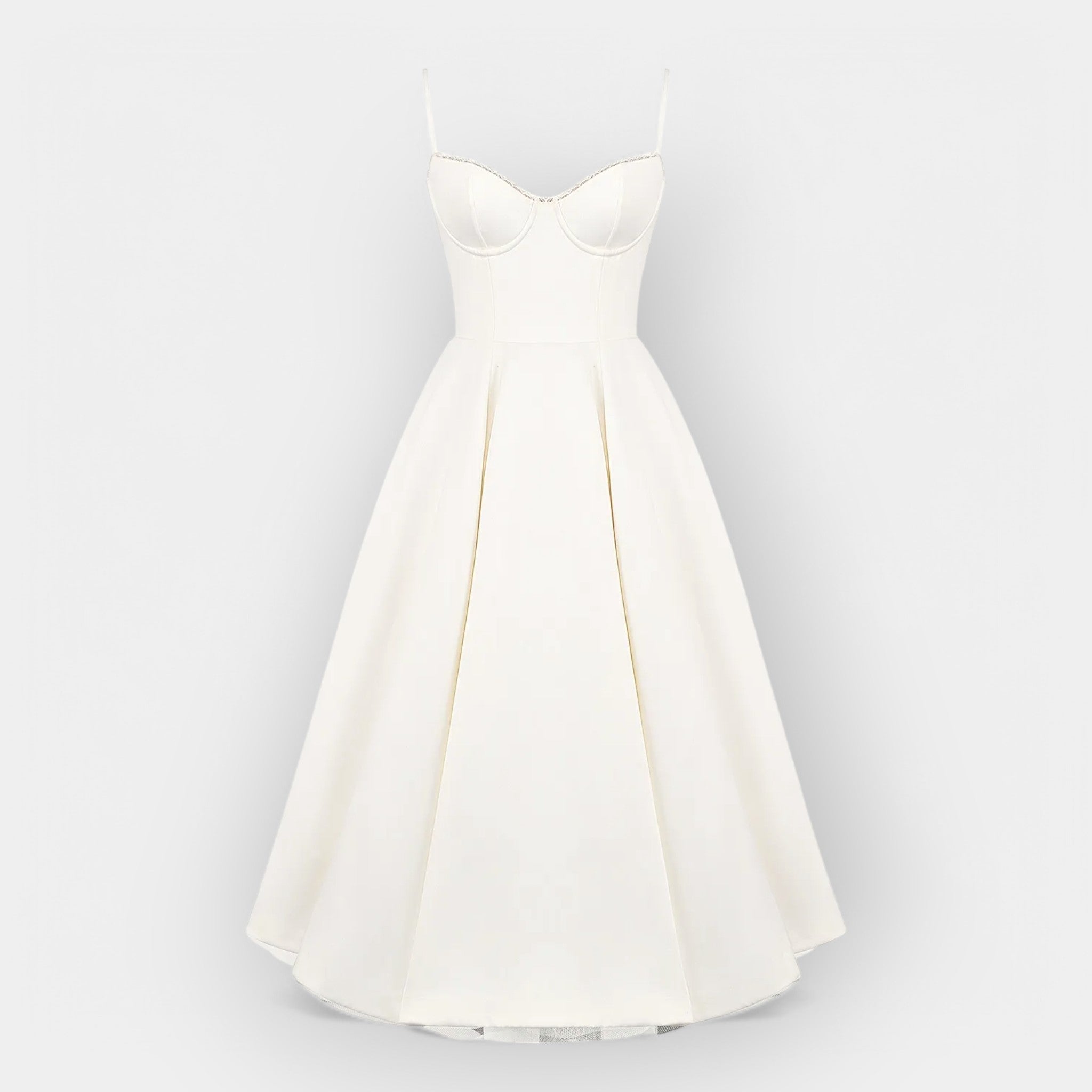 Robe Midi Blanche Épurée