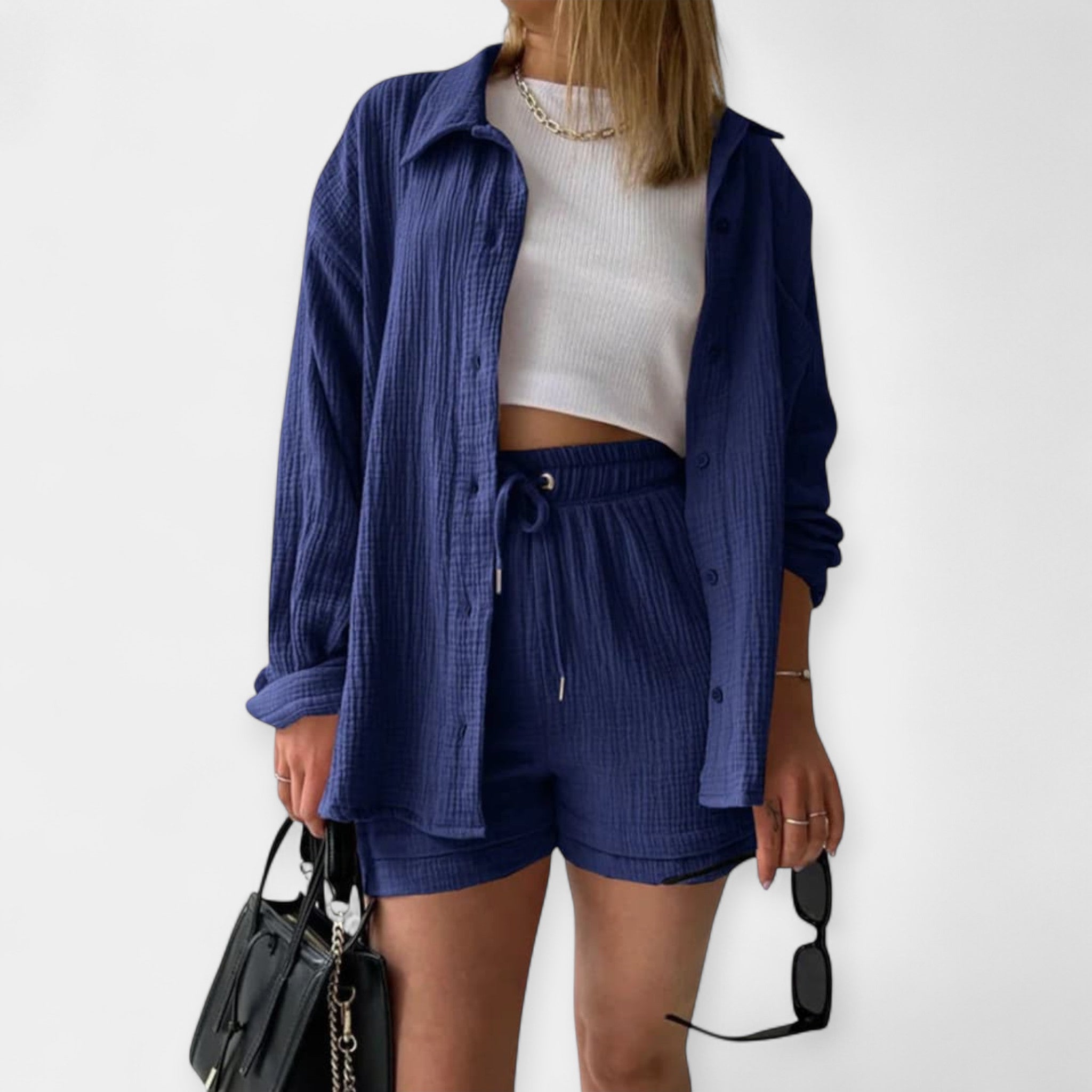 Ensemble d'Été Bicolore - Top et Short