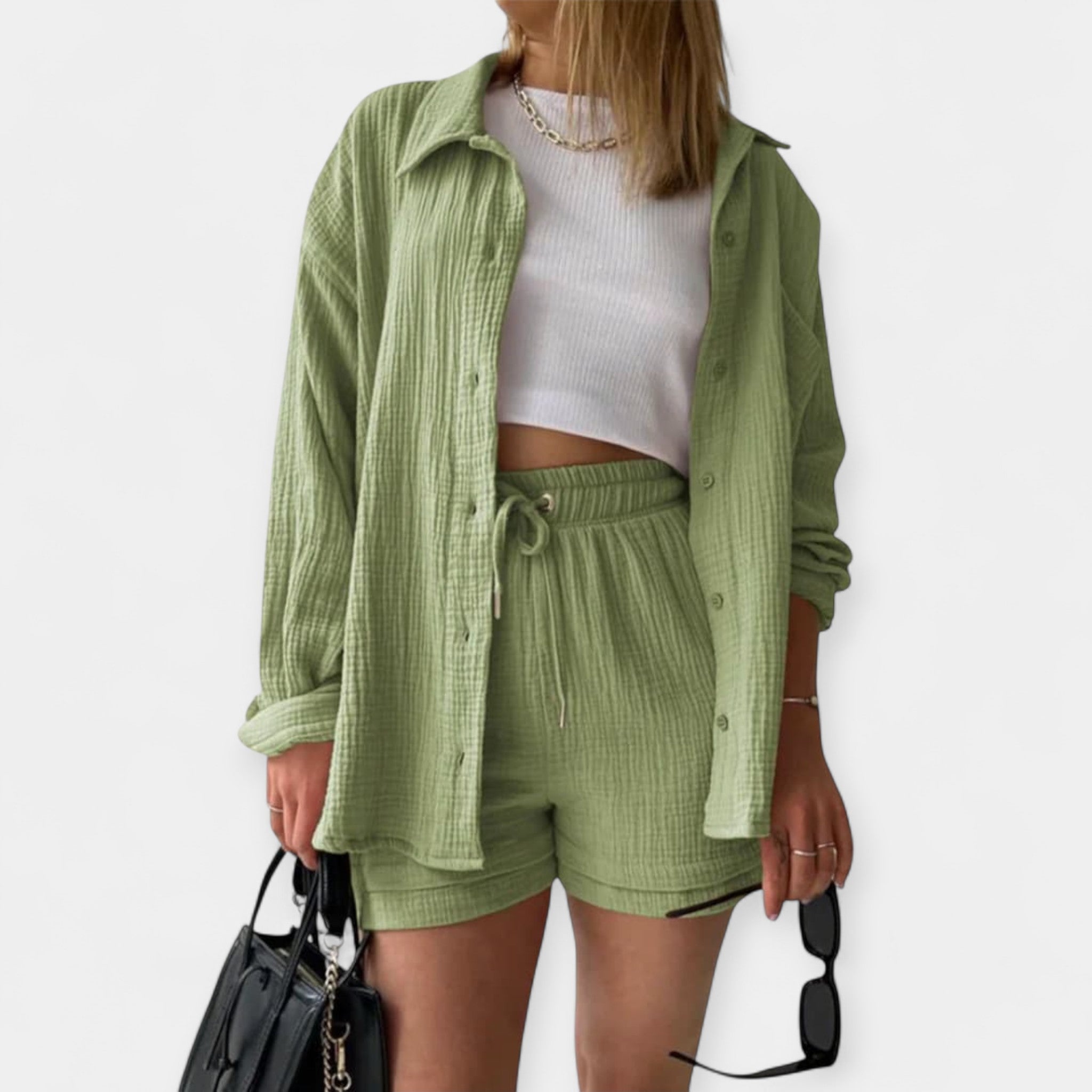 Ensemble d'Été Bicolore - Top et Short