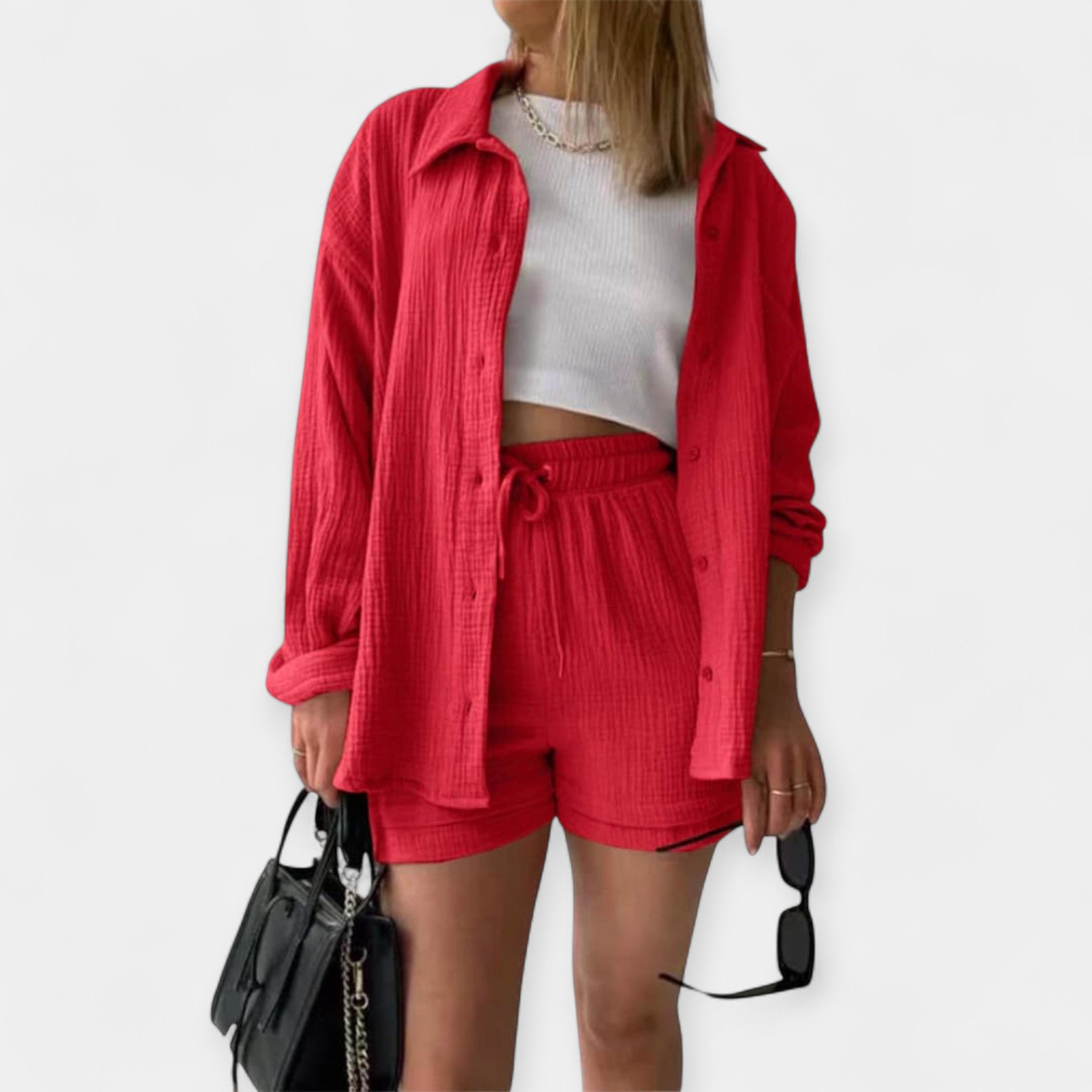 Ensemble d'Été Bicolore - Top et Short
