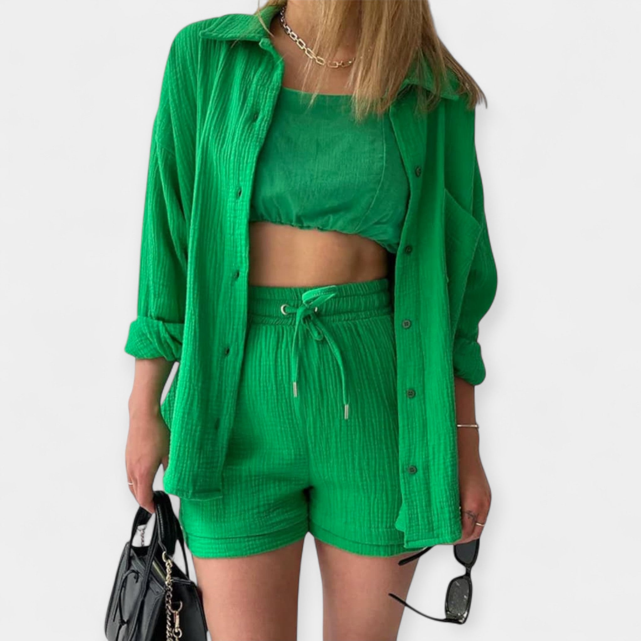 Ensemble d'Été Bicolore - Top et Short