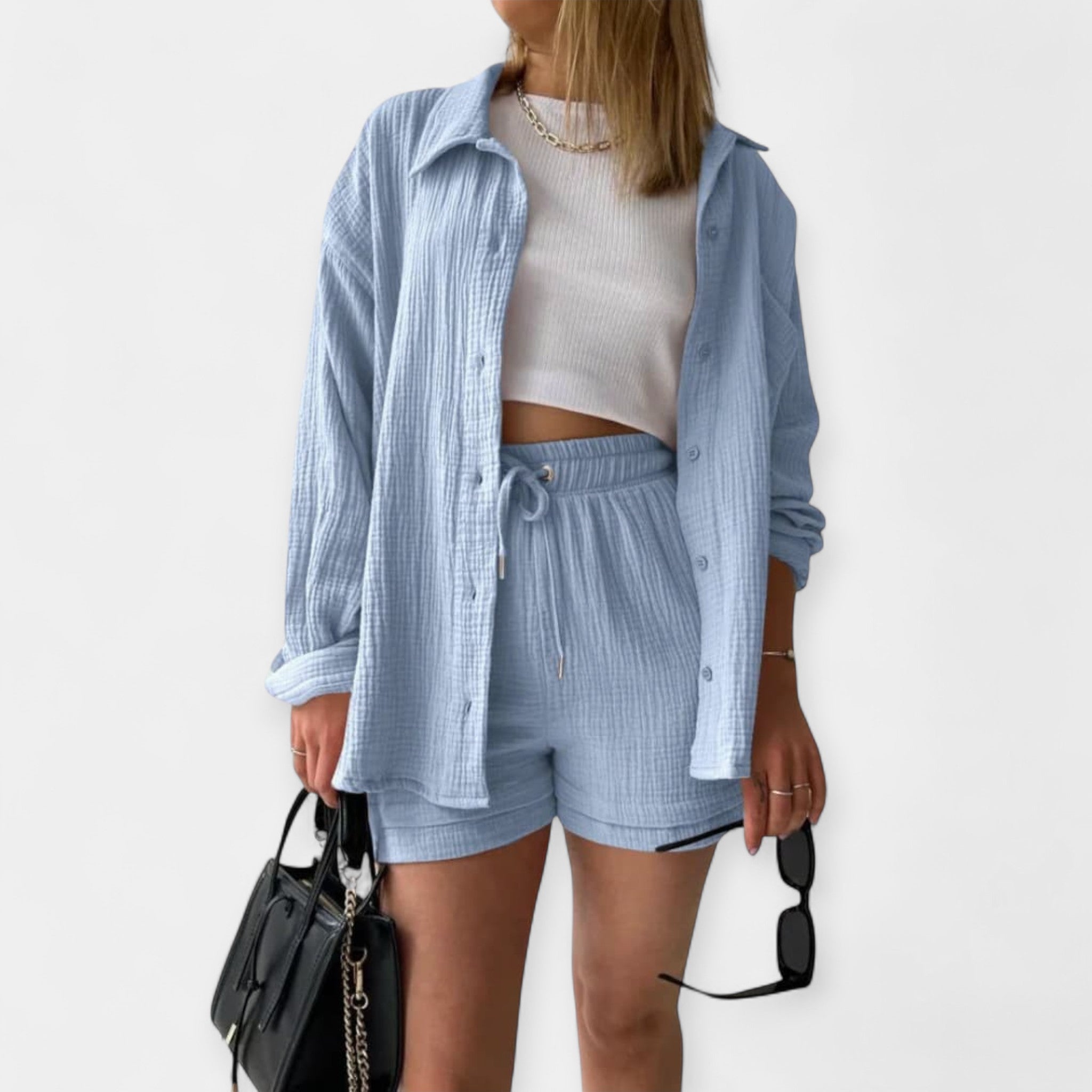 Ensemble d'Été Bicolore - Top et Short