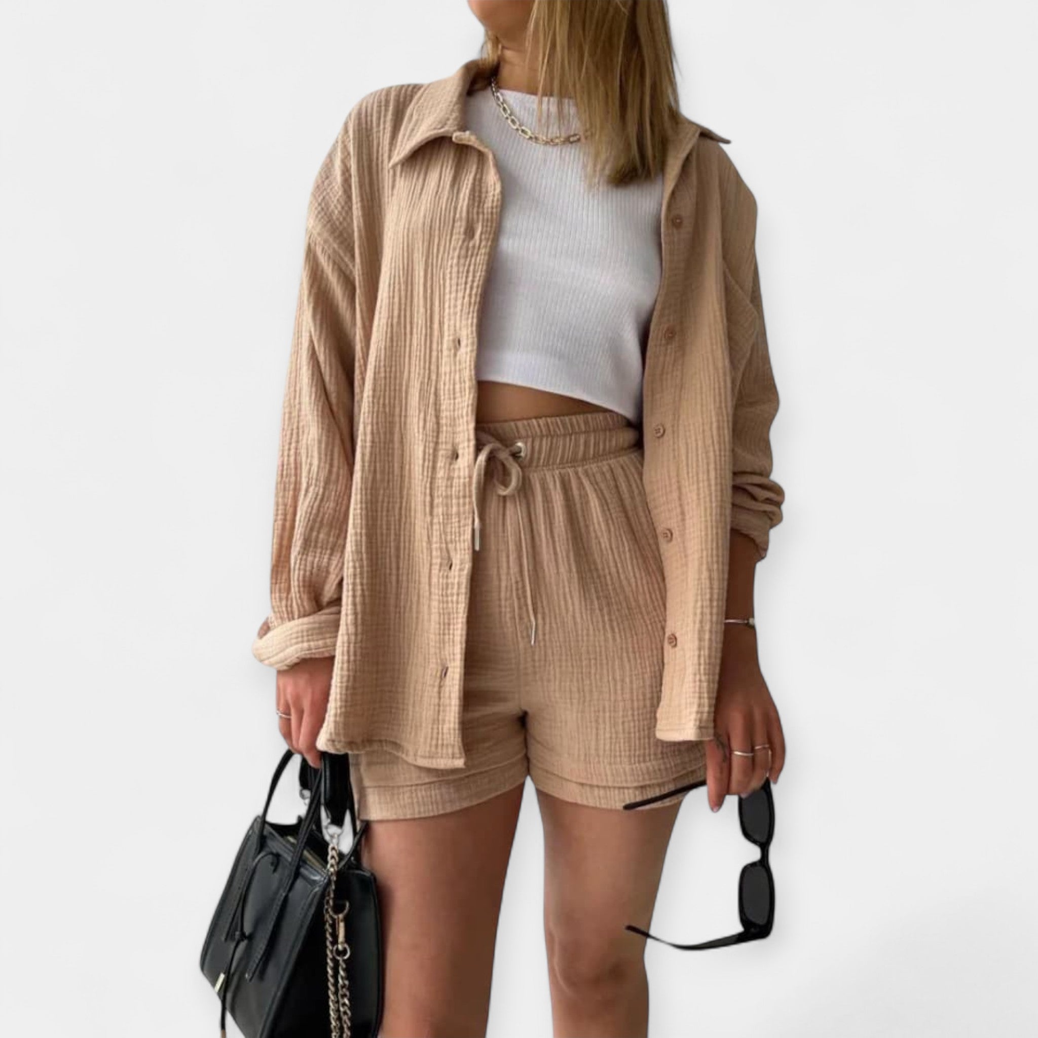 Ensemble d'Été Bicolore - Top et Short