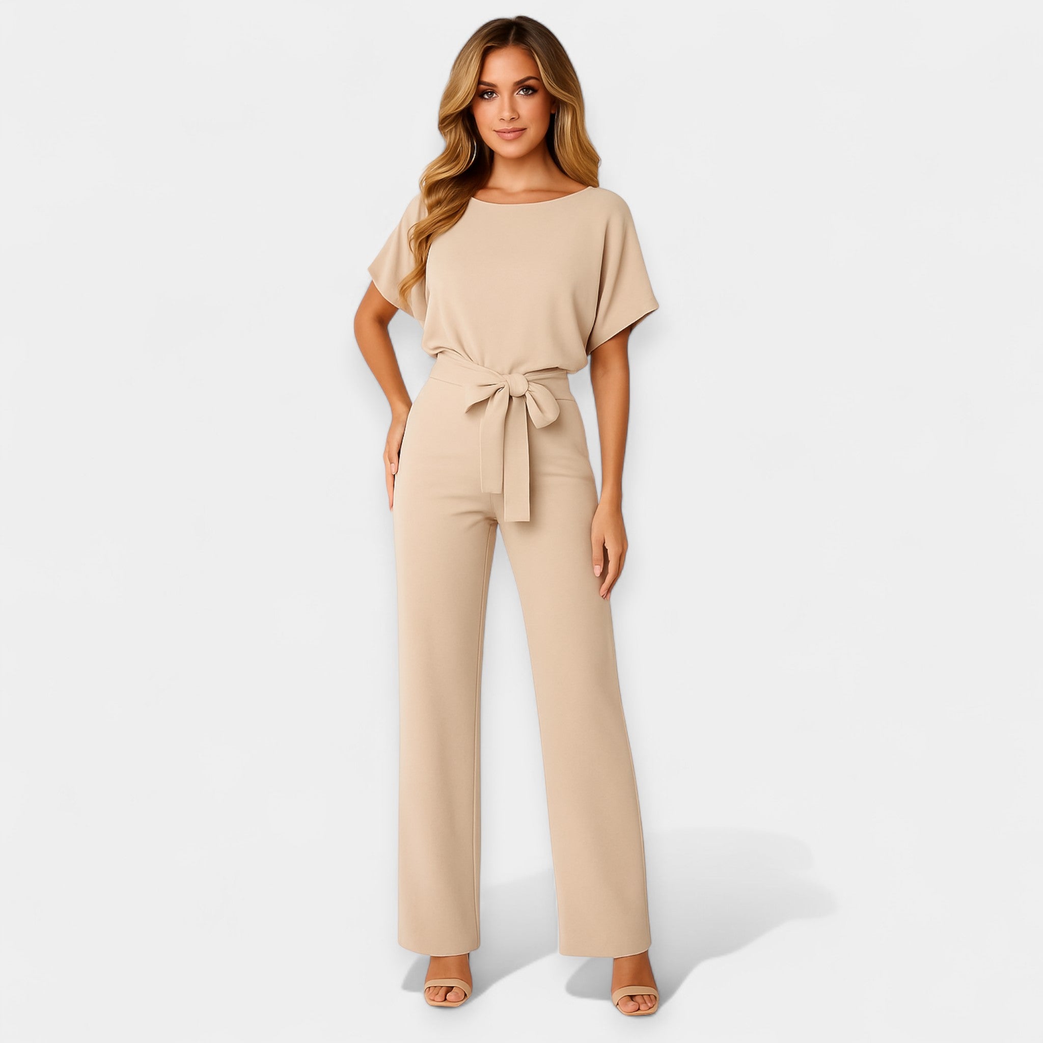 Combinaison Élégante avec Ceinture Ajustable