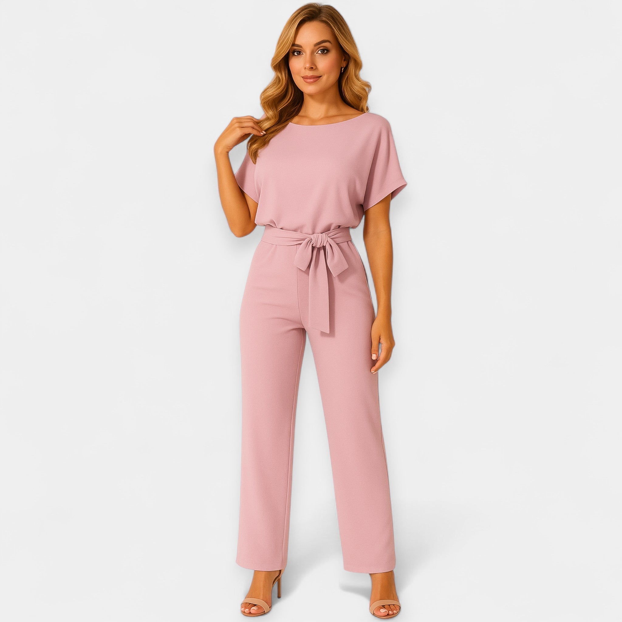 Combinaison Élégante avec Ceinture Ajustable