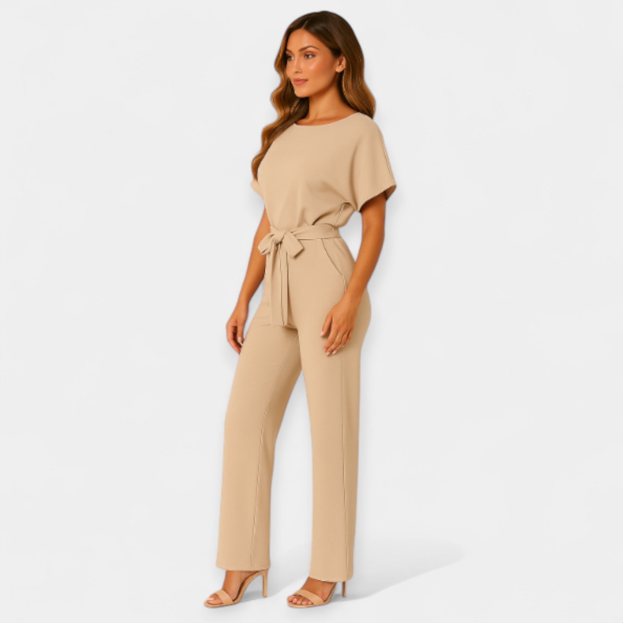 Combinaison Élégante avec Ceinture Ajustable