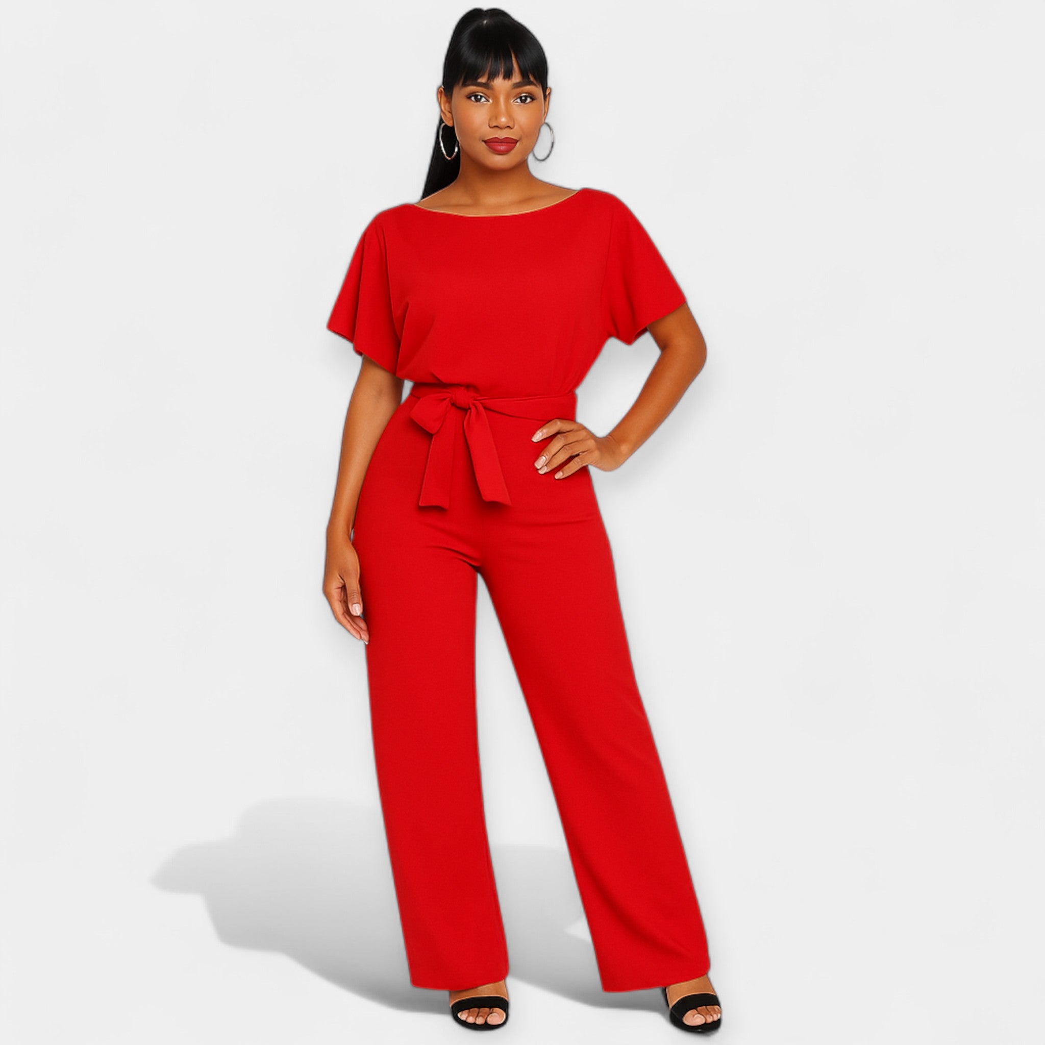 Combinaison Élégante avec Ceinture Ajustable
