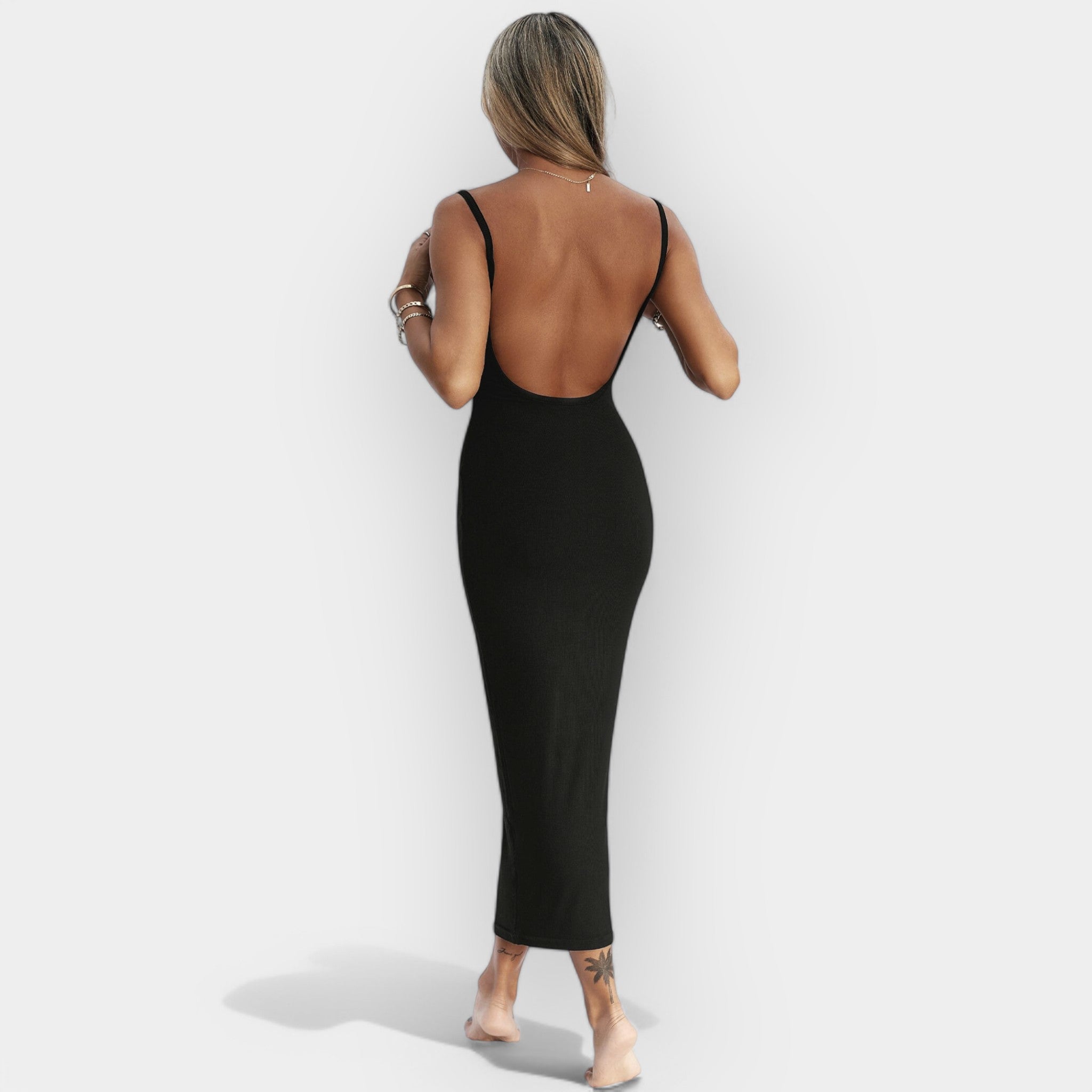 Robe Midi avec Dos Nu