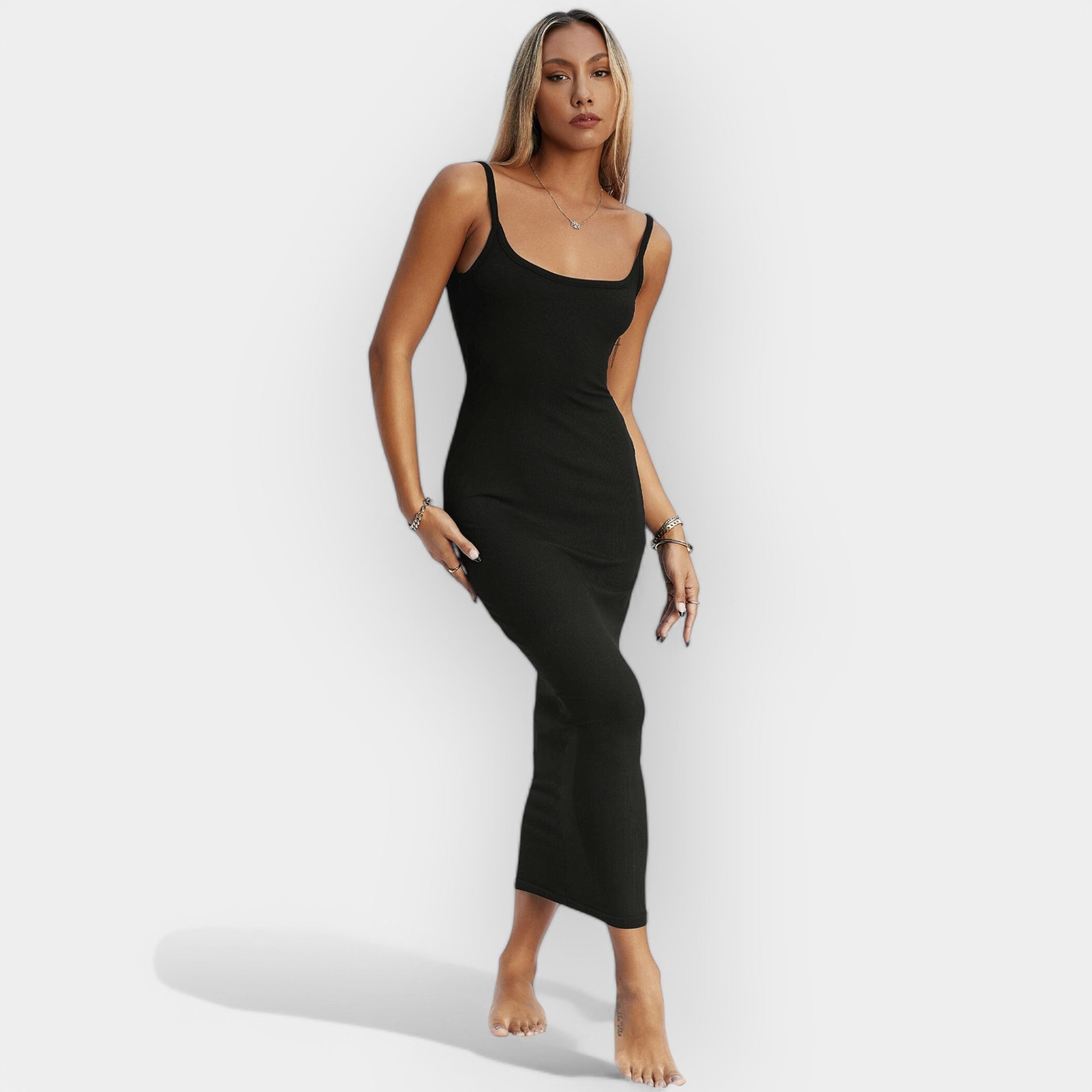 Robe Midi avec Dos Nu
