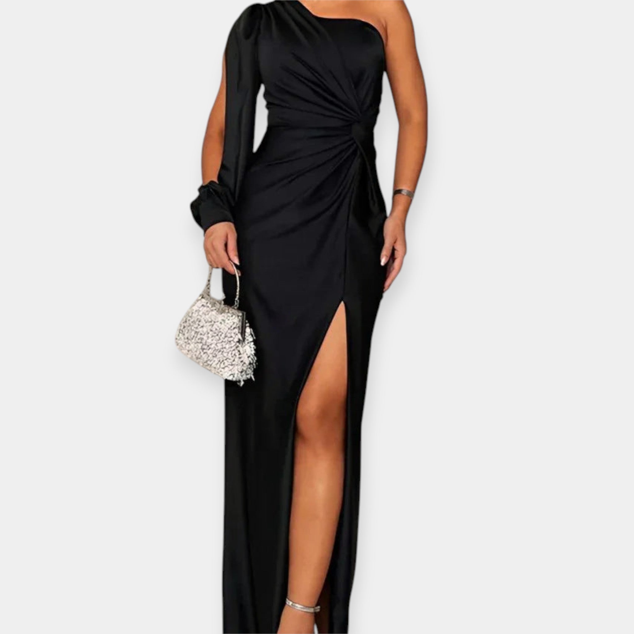 Robe Maxi à Une Épaule avec Fente
