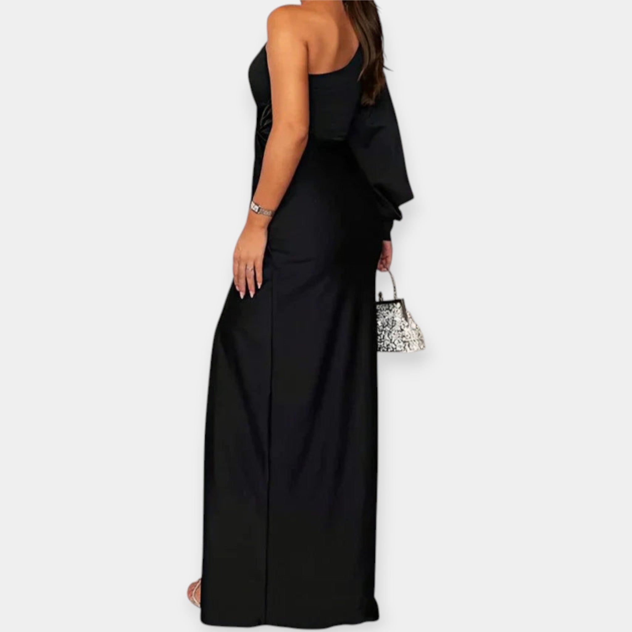 Robe Maxi à Une Épaule avec Fente