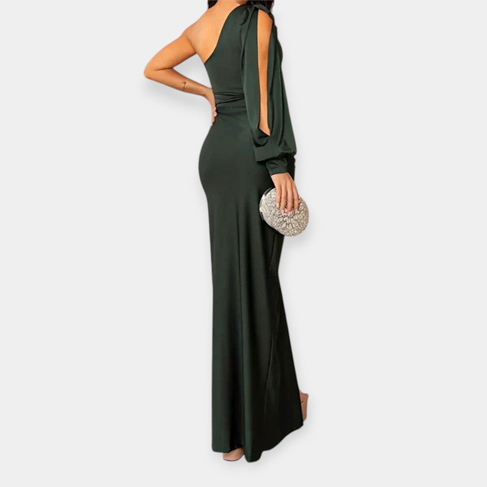 Robe Maxi à Une Épaule avec Fente