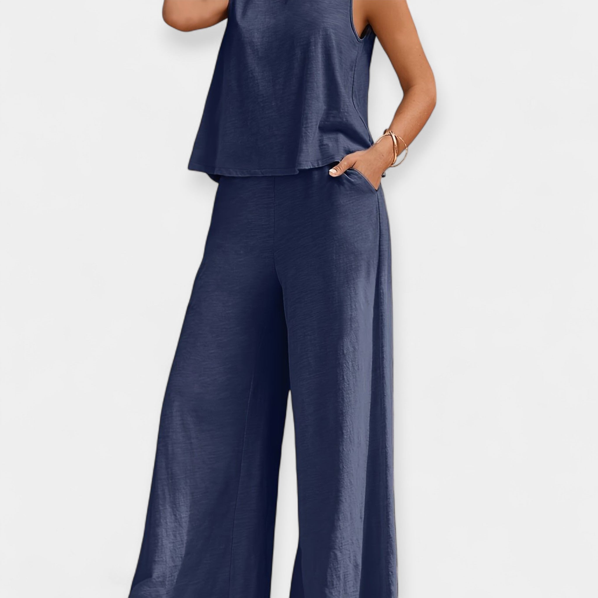 Ensemble avec Top Sans Manches & Pantalon Large