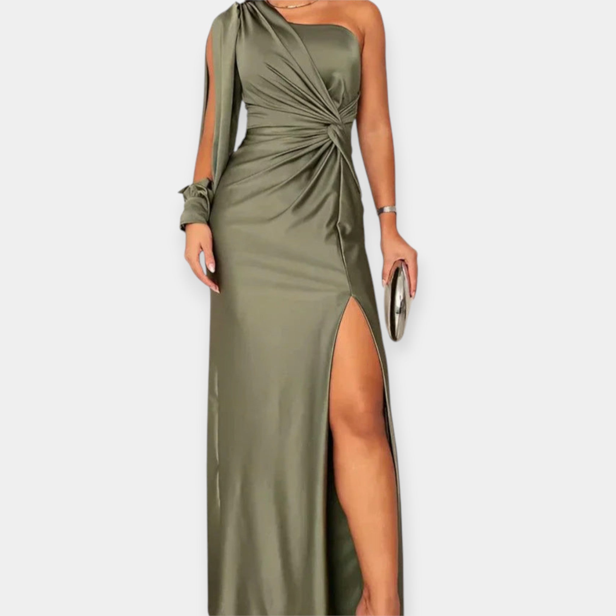 Robe Maxi à Une Épaule avec Fente