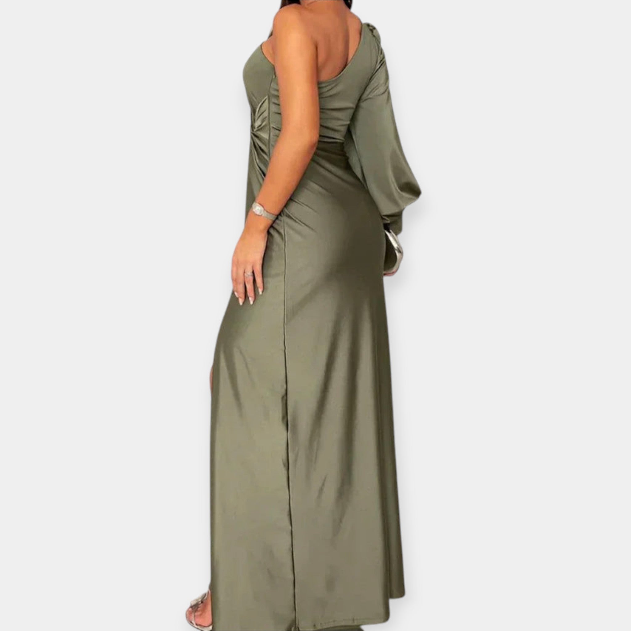 Robe Maxi à Une Épaule avec Fente