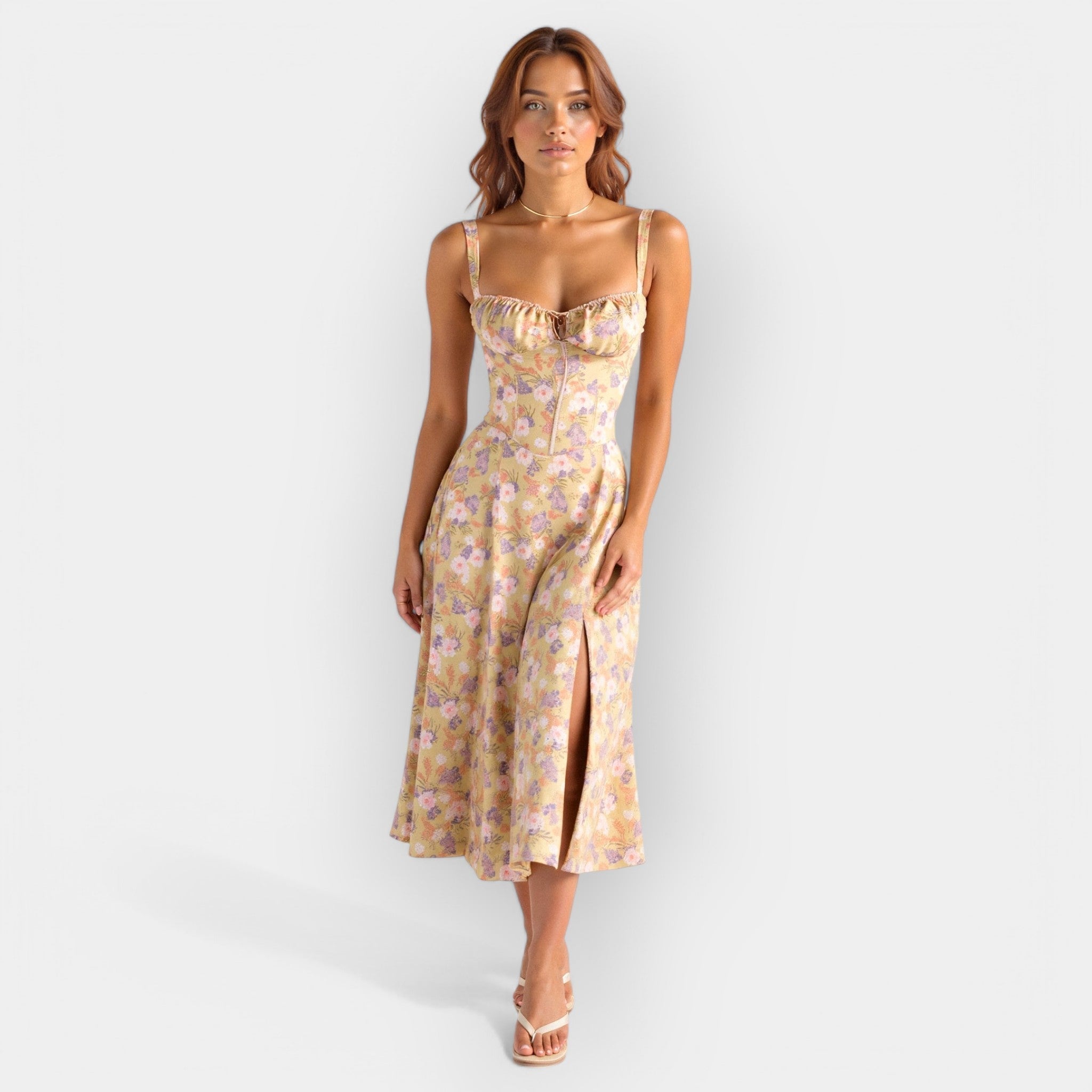 Robe Midi avec Corset